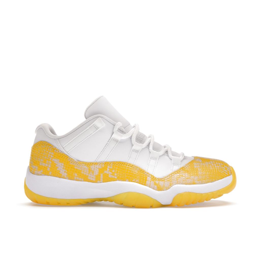 Air Jordan 11 Low Yellow Snakeskin Women Sneakers White Tour-Yellow Sail AH7860-107