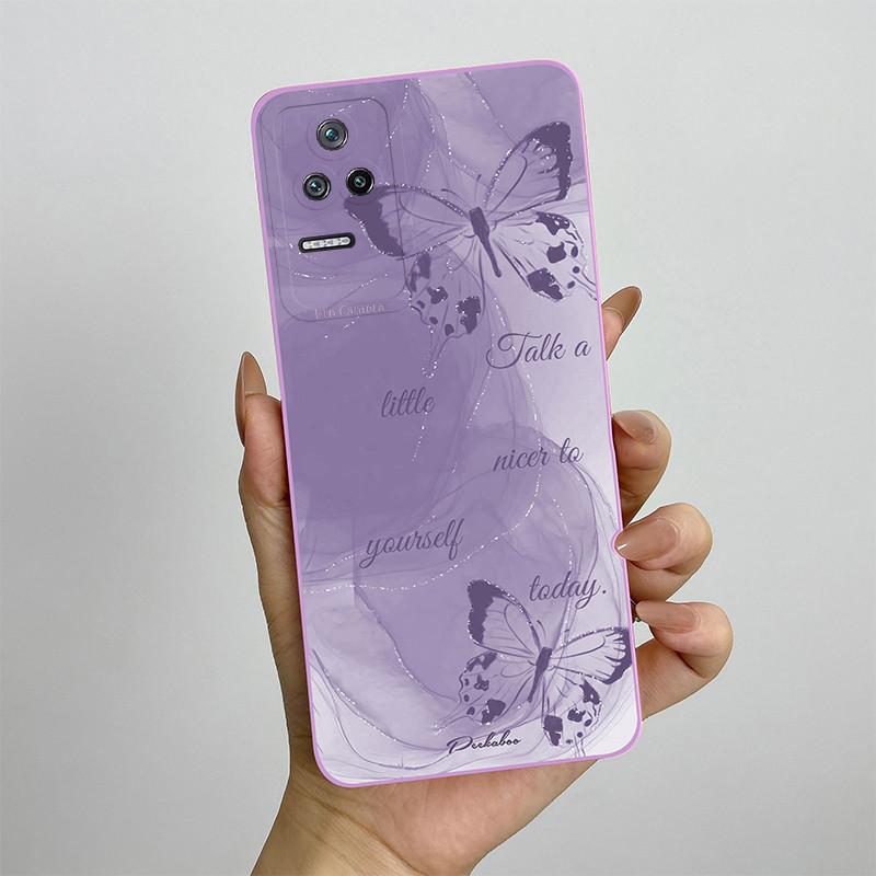 Чехол для телефона Xiaomi Poco F4 POCOF4 5G Силиконовый Мягкий ТПУ Защитная Задняя Крышка Корпус Окрашенный Печатью Ударопрочный Корпус