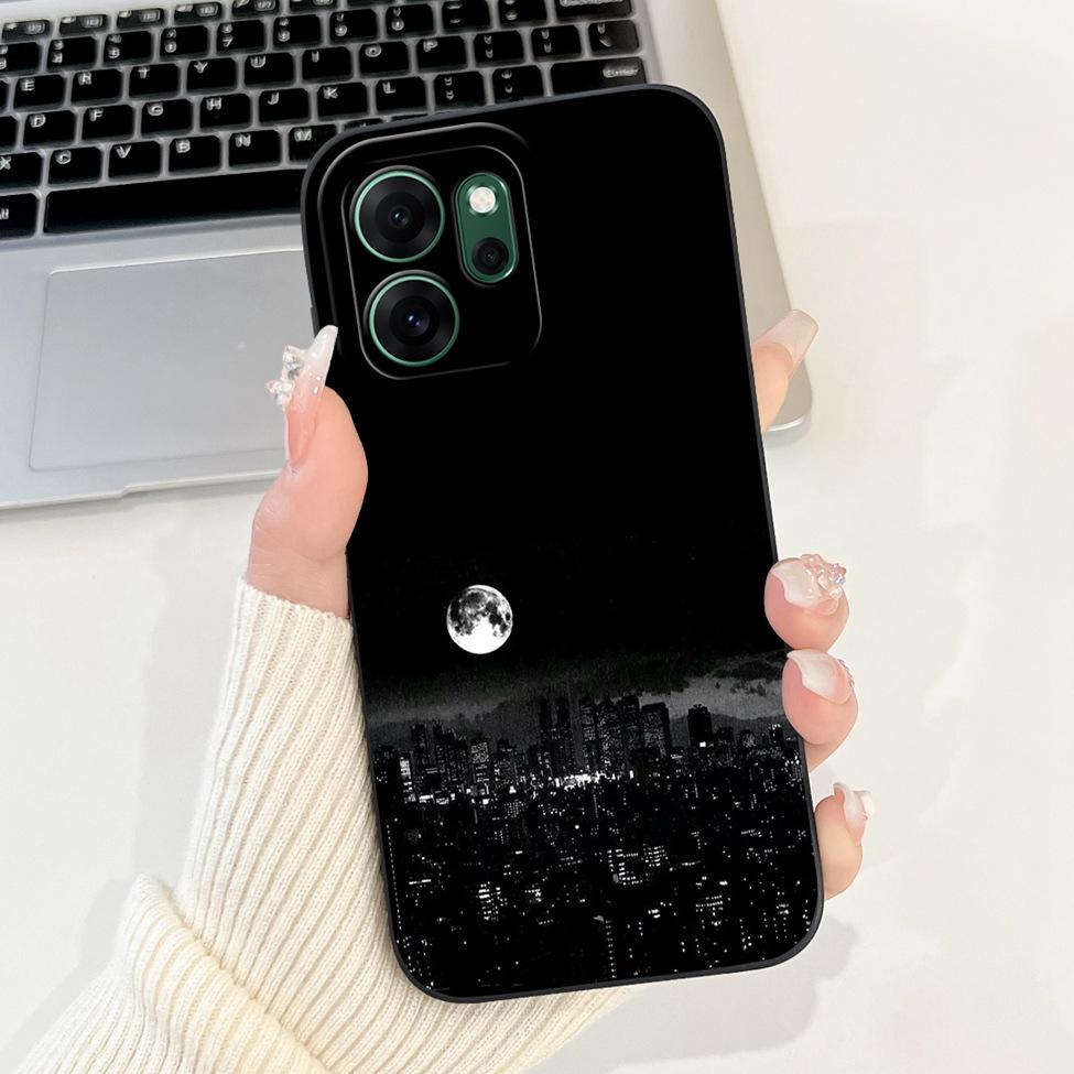 Чехол для Oppo Reno 14F 5G CPH2743 Силиконовый Милый Мультяшный Модные Цветы Любовь Ударопрочный Чехол для Телефона Oppo Reno14 F