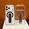 Clear Acrylic Credit Card Holder Bracket for  Phone Case for For Iphone 13 14 15 16 17 Pro Max Wireless Charging Cover