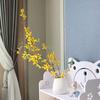 6 шт. весенние искусственные желтые цветы искусственные стебли форзиции искусственные цветы орхидеи шелковые ветки форзиции для домашнего свадебного внутреннего и наружного декора