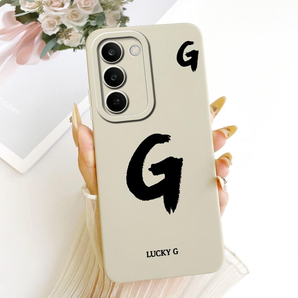 For Realme C83 Lucky Initial Letter Phone Case For Realme C83 C 83 5G Soft Silicone Cases Bumpers