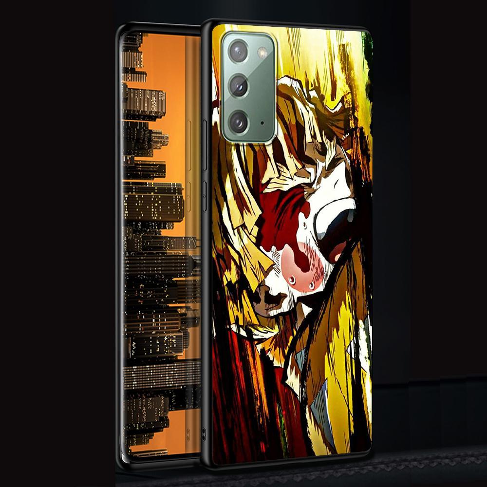 Чехол Anime Demon Slayer для Samsung Galaxy Note 20 Ultra 10 Lite 9 8 A53 A52 A12 S22 S21 FE S20 Plus TPU черный чехол для телефона
