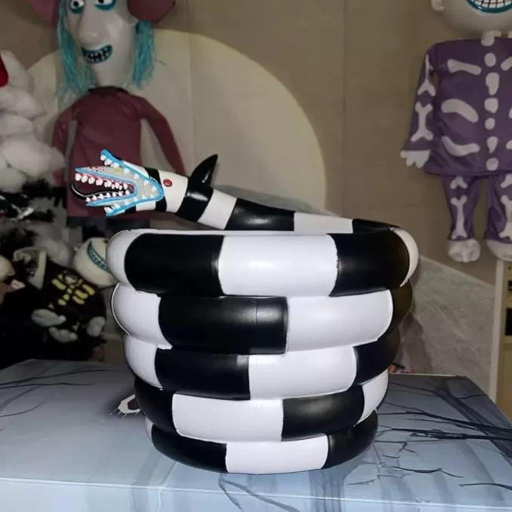 Horror Popcorn Buckets Reusable Sandworm Popcorn Bowl Prank Stuff Popcorn Basket