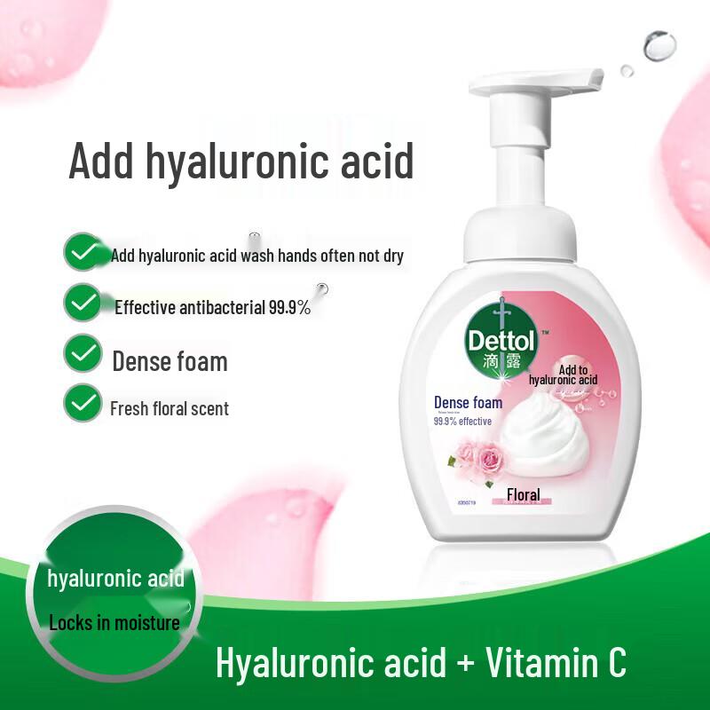 Dettol Цветочная пенящаяся антибактериальная жидкость для мытья рук
