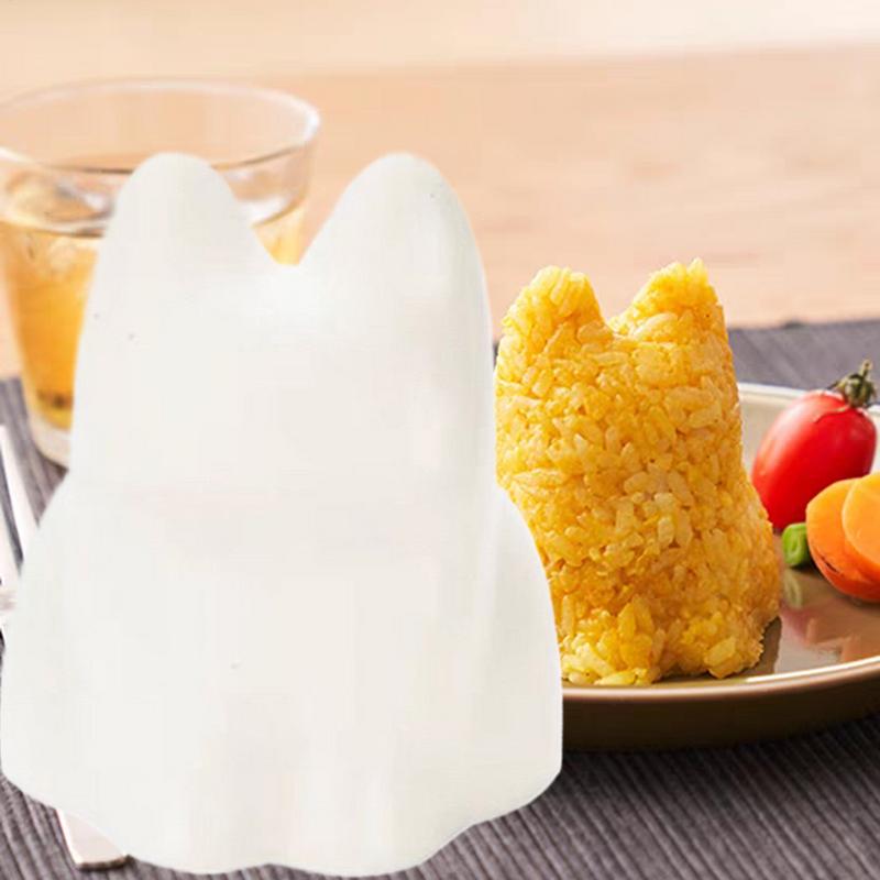 Форма для рисовых шариков Кот Форма для риса Форма для приготовления суши Антипригарные кухонные гаджеты пищевого класса Инструменты для украшения тортов Кондитерские принадлежности Для