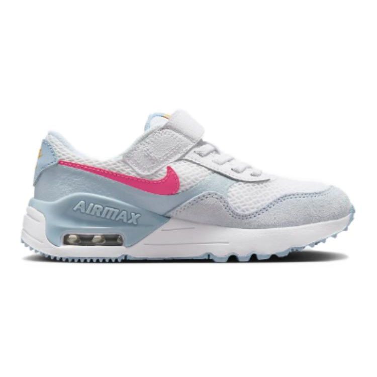 Nike Кроссовки Air Max SYSTM PS White Pinksicle Kids с синим оттенком Light-Armory-Blue DQ0285-113