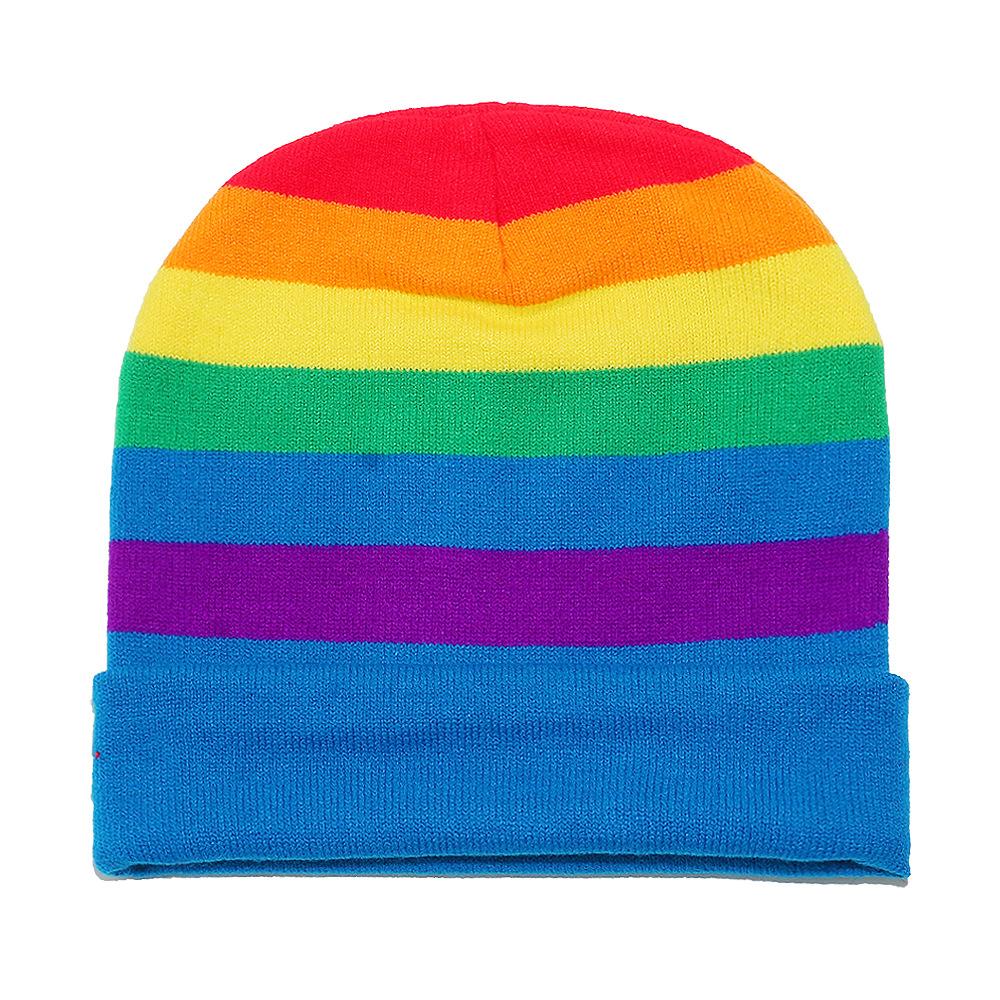 Autumn and winter new wool hat women's casual versatile cute colored love jacquard knitted hat couple