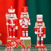 3x Nutcracker Figurine Wooden Christmas Decor Traditional Crafts Ornament for
