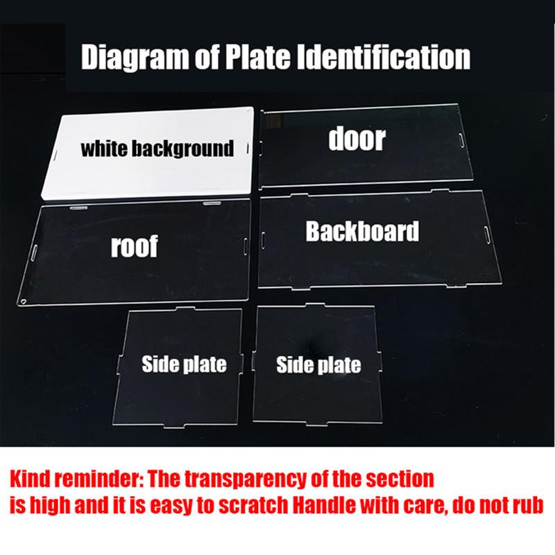 Acrylic Display Case with Door Collectibles Assemble Showcase Display Action Figures Toys Storage Organizing Desktop Storage Home Storage