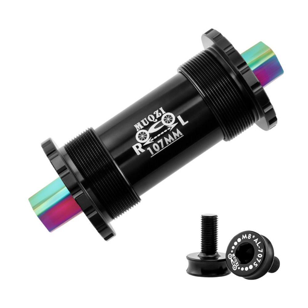 Square Titanium Alloy Bike Axle Crankset Part Sealed Bearing Bicycle Bottom Bracket Bike Crankset Shaft Bicycle BB Ceramic Axle