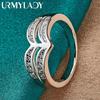 URMYLADY 925 стерлингового серебра корона 7-10 кольцо для женщин свадьба помолвка вечеринка модные ювелирные изделия