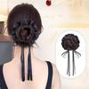 Ribbon Bun Head Wig Bowknot Wig Rubber Band New Hair Bun Claw Clip  Hair Accessories