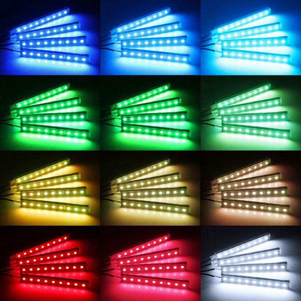 Zmart RGB Напольная подсветка для автомобиля 9 светодиодов x 4 SMD