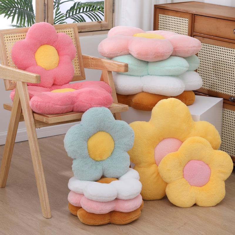 Sunflower Seat Cushion for Office Chairs - Decorative Flower Pillow for Backrest or Bay Window.