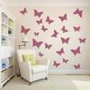 12Pcs Butterfly Decoration Wall Stickers Black Red Pink Blue Hollow 3D Butterflies Kids Room Home Cake Wedding Party Decoration