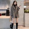 Women's Spring and Fall In The Long Section Lapel Coat Temperament Commuting Suit Jacket