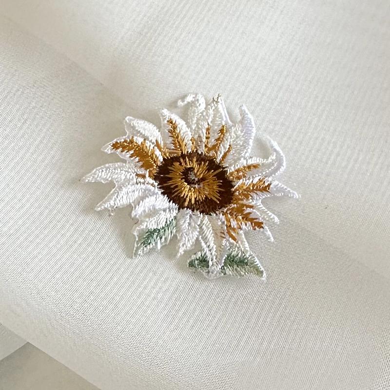 3 шт. нашивки с подсолнухом разных размеров, тканевые аппликации, сделай сам, пришивные, 3-цветная вышивка, для украшения одежды, шляп, джинсов, сумок