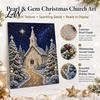Handmade Seasonal Wall Decor Christmas Faux Pearl Art Kit, DIY Church Painting Jesus Ornaments Holy Family Craft Kit for Adults, Holiday Gift Lovers