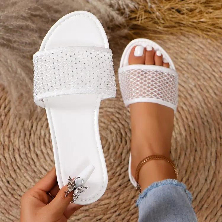 Sandals Women Elastic Force Summer Shoes Women Flat Sandals Casual Indoor Outdoor Slipper Summer Sandals For Beach Zapatos Mujer