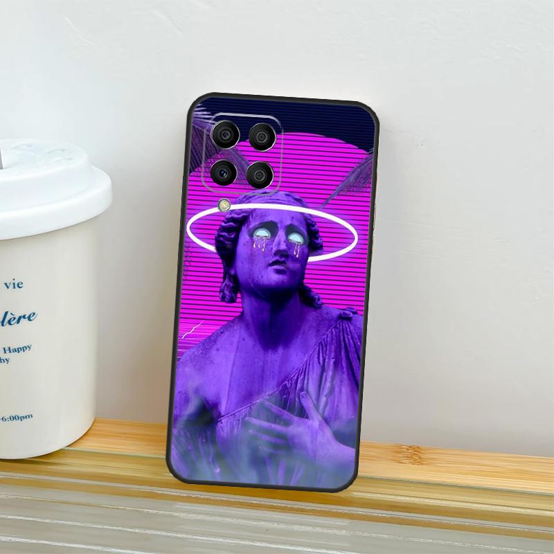 Great Wave Retro Cyber Statue Case For Samsung Galaxy M06 M16 M36 M56 M15 M11 M31 M21 M53 M13 M32 M52 M35 M55 M14 M34 M54