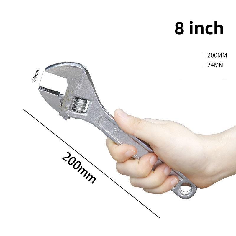 Heavy-Duty Rubber-Coated Adjustable Wrench Auto and Car & Bathroom Repairs Tools Universal Spanner Torque Socket Set Hand Tool