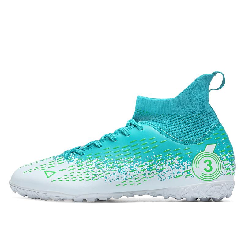 Новые высококачественные амортизирующие противоскользящие износостойкие высокие кеды для детей и взрослых с короткими шипами для уличного футбола