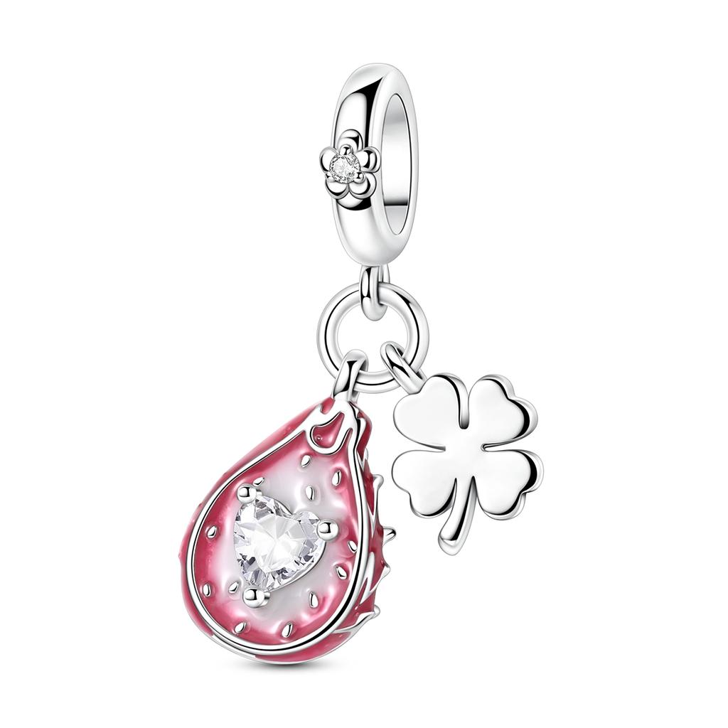 Fruit Charm Bead 925 Silver Strawberry Cherry Avocado Fit Original Bracelet Diy Fashion Jewelry