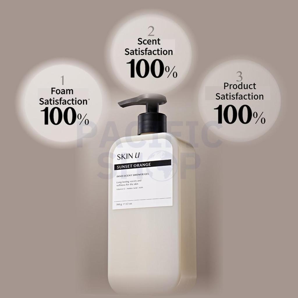 [Skin U] Inno Scent Shower Gel 500g (Sunset Orange, Eau De Floral)