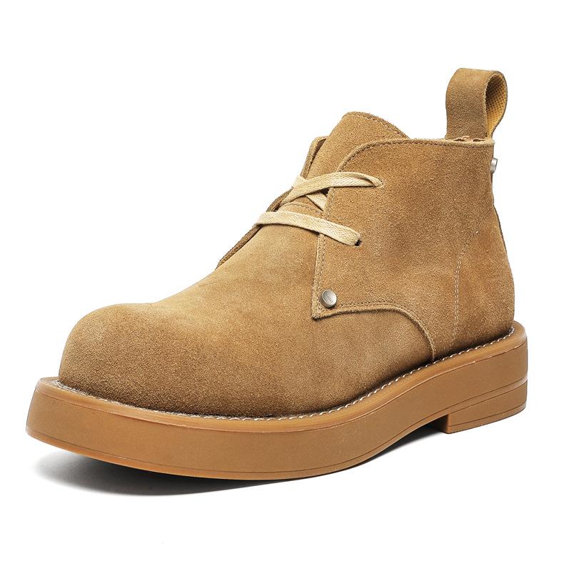 Новые туфли дерби с большой головкой мужские модные с круглым носком в стиле ретро ботинки мартин рабочие ботинки высокие дезерты короткие ботинки 4729-J