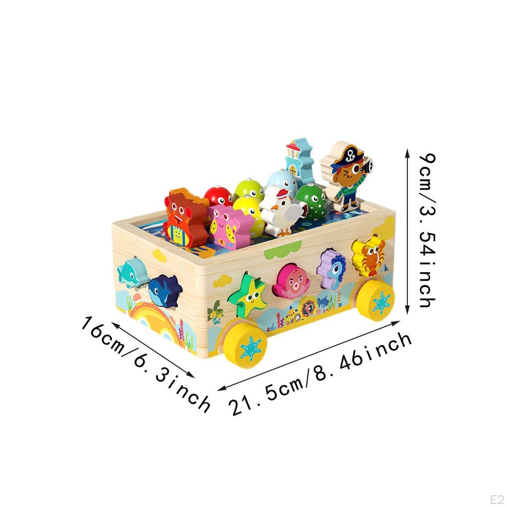 Shape Sorting Toy Developmental Wooden Activity Truck Gifts Children