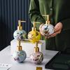 1 шт. Диспенсер для ванной в американском стиле, многоразовая бутылка с помпой для лосьона, керамическая банка для хранения мыла для рук для туалета