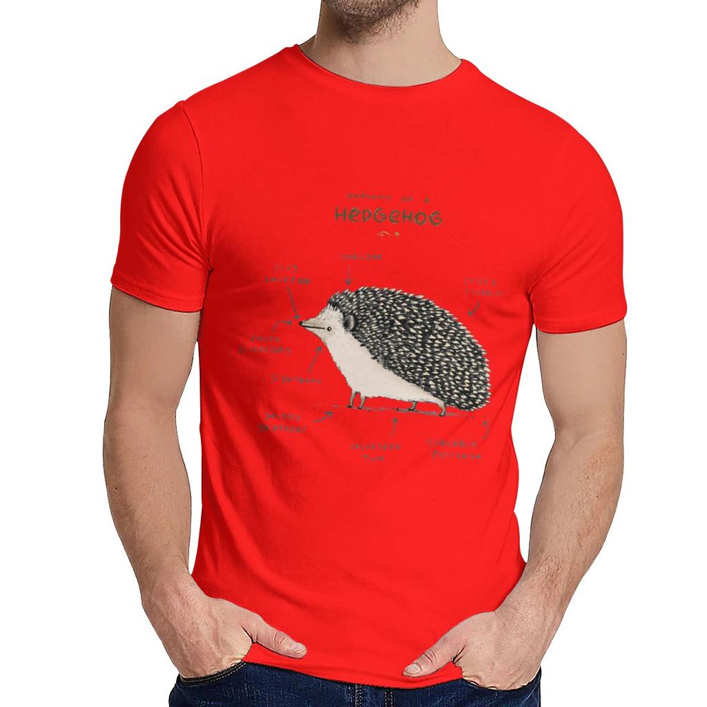 For Male Tee Shirt Anatomy Of A Hedgehog Soft Harajuku Classic Round Neck Vintage T Shirt
