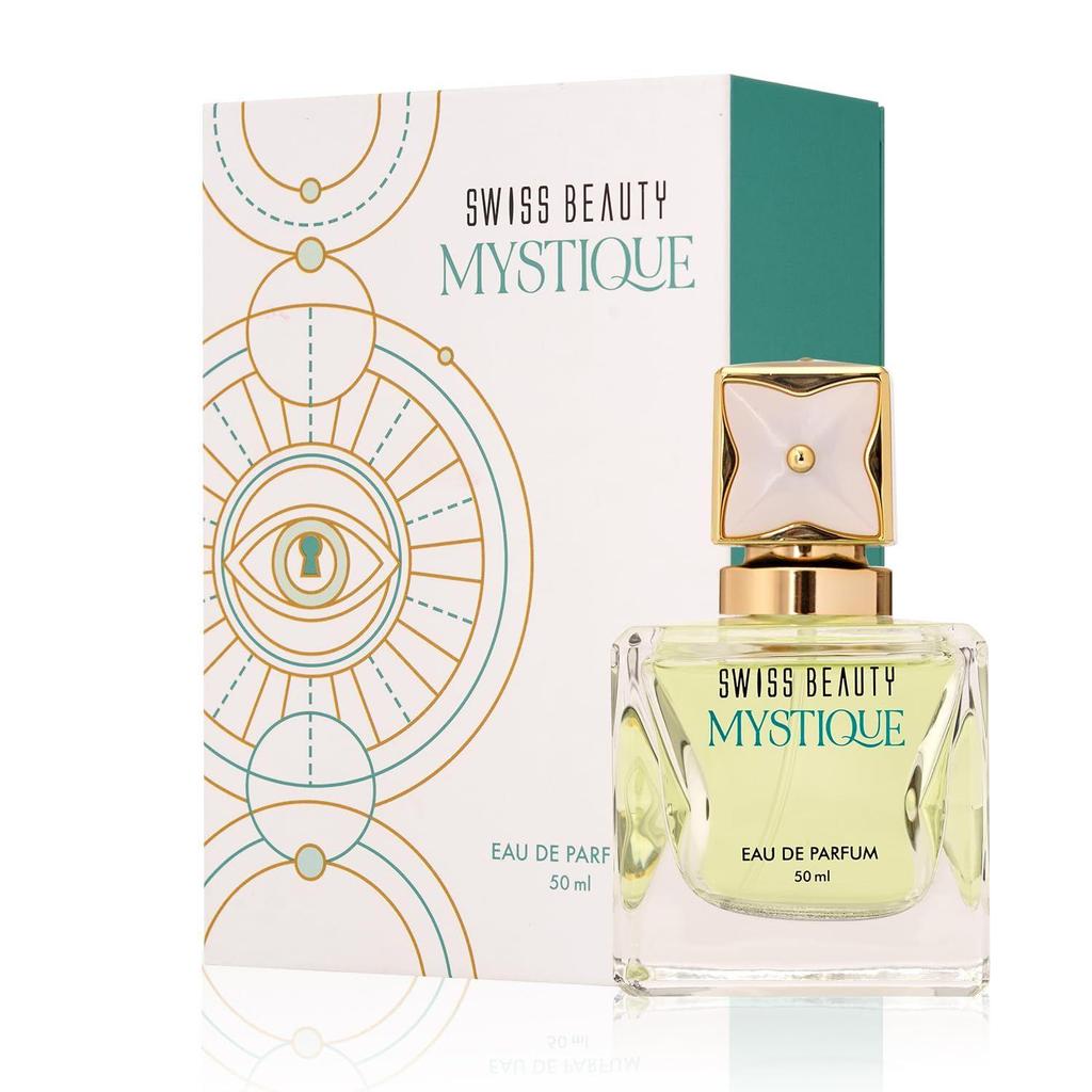 Swiss Beauty Mystique EDP | Стойкий | Для повседневного использования | Верхняя нота: Розовый перец | Средние ноты: Цветы розы и малины | Базовая нота: амбра
