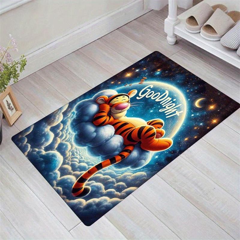1pc Winnie The Pooh Pattern Area Rug Soft Flannel Floor Mat for Living Room,Office,Bedroom and Carpet