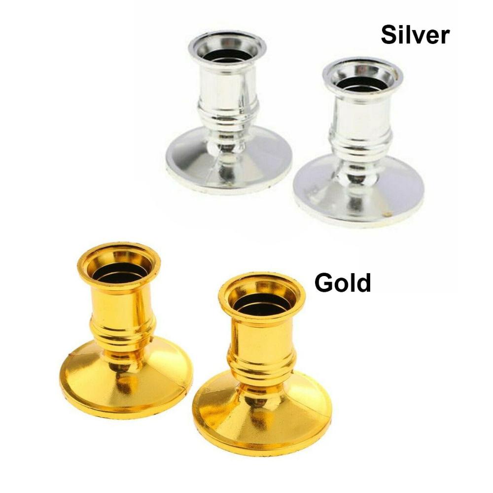 2Pcs Home Decor Party Candlestick Plastic Candle Holder Candelabra Stick Straight Taper