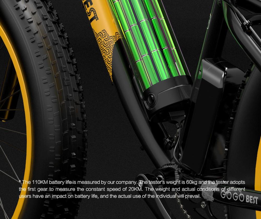Электровелосипед GOGOBEST GF600, аккумулятор 48 В, 13 Ач, двигатель 1000 Вт, толстые шины 26x4,0 дюйма, рама из алюминиевого сплава, Shimano, 7 скоростей