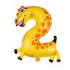 Воздушный шар для вечеринки в форме цифры животного Воздушный шар из алюминиевой фольги для детского дня рождения Украшение для вечеринки