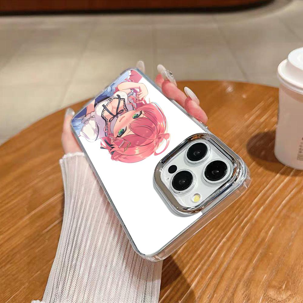 Pink S-Sakura M-Miko Phone Case For Iphone 17 16 15 14 13 12 11 Pro Max Xr Air Plus Silicone Cover Silver Hard Shell Cover
