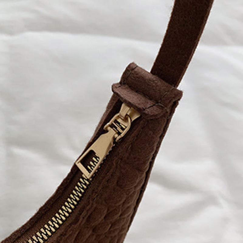 New Fashion Women Bag Retro Felt Impressed Crocodile Underarm Bag Women Shoulder Bag