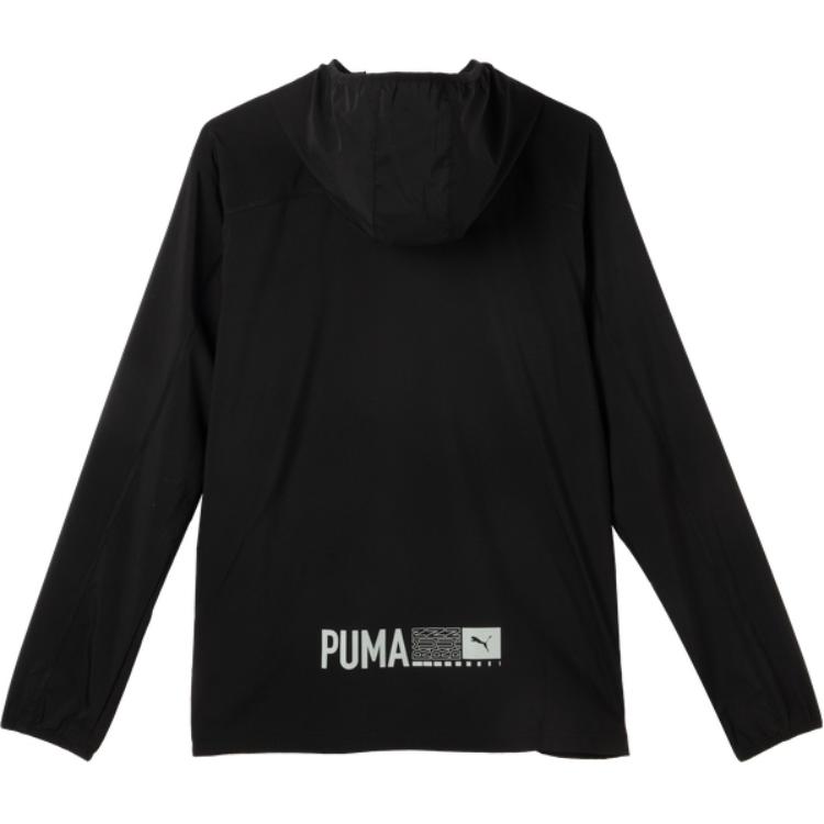 Puma Куртка с капюшоном Run Plcd с логотипом Мужские куртки Черный 52241501