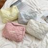 3272 Cloud Fresh Quilted Hand-held Cosmetic Bag Change Bag Large Capacity Liner Bag Lipstick Cosmetic Storage