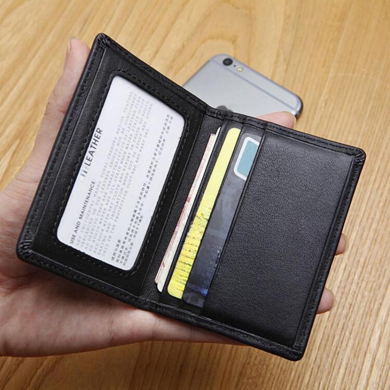 Кошелек в минималистском стиле из натуральной кожи, маленький тонкий держатель для кредитных карт, мужской тонкий, простой, VIP-сумка для банковских карт, мини-аксессуары для женщин и мужчин