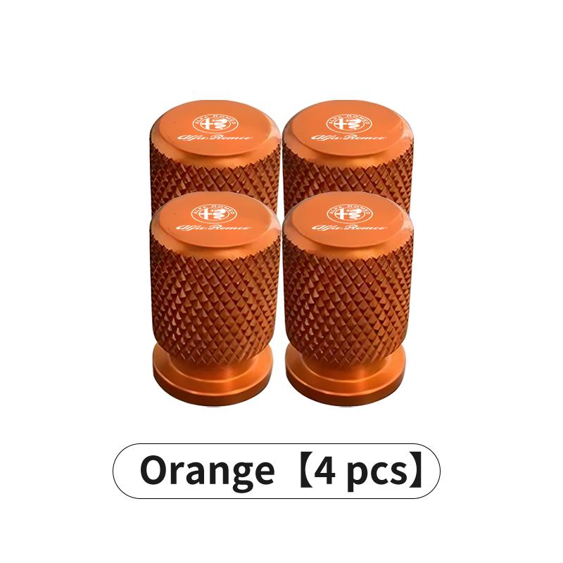 WTOM1 For Alfa Romeo 4PCS Aluminum Car Wheel Tire Valve Cap Cover Airdust Waterproof Giulietta 940 2010-2014 2015 2016 2017