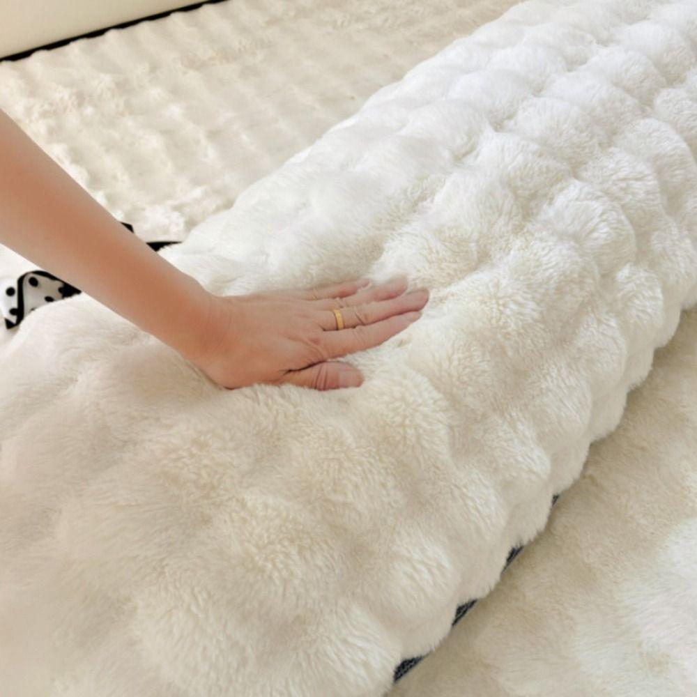 Soft Plush Long Pillowcase Warm Double People Pillow Comfortable Winter Pillow Cover Bedroom