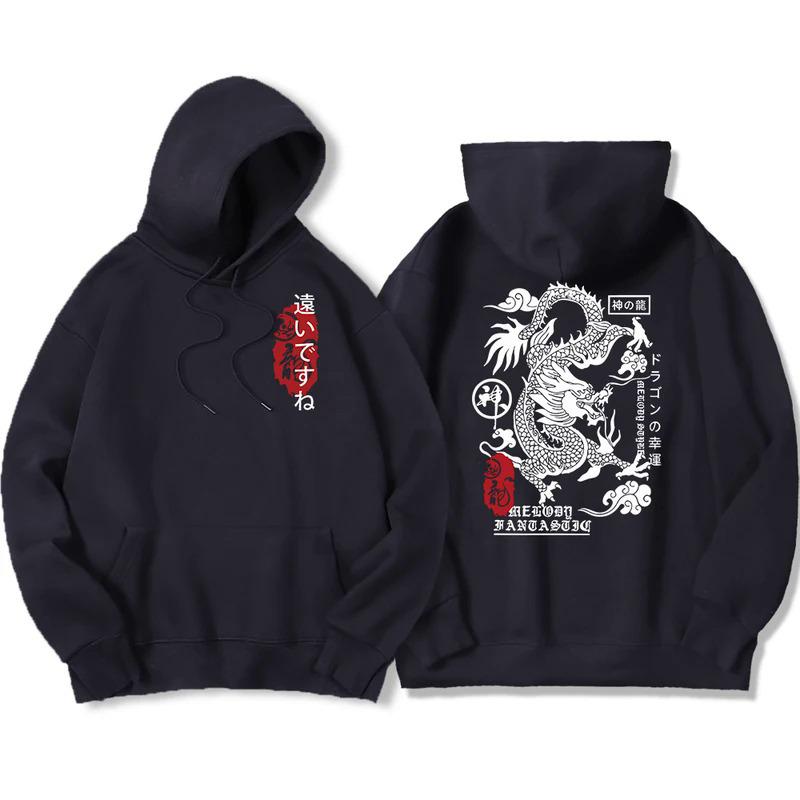 The Harajuku Dragon Funny Pattern Hoodie