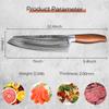 Кухонный нож Нож для нарезки из нержавеющей стали Профессиональный нож шеф-повара Кливер Инструмент для приготовления пищи