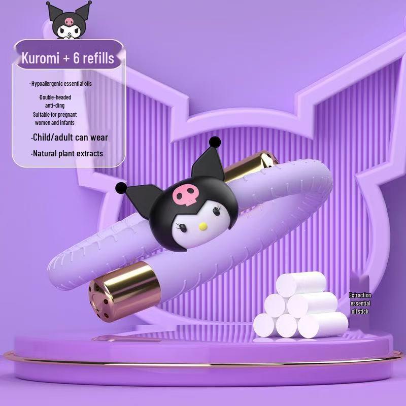Репеллентная браслет Sanrio Kuromi для детей и взрослых с эфирными маслами