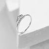 MODIAN 925 Silver Crown Clear CZ Simple Finger Ring Fashion Stackable White Gold Plated Jewelry For Women Gifts