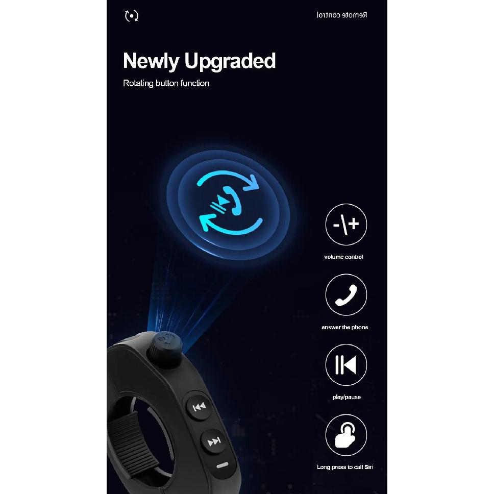 Bluetooth 5.3 беспроводной пульт дистанционного управления для шлема мотоцикла гарнитура велосипед руль медиа контроллер кнопки рулевого колеса автомобиля